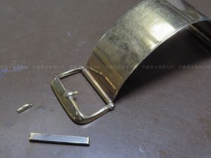 K18YG時計ベルト金具の修理