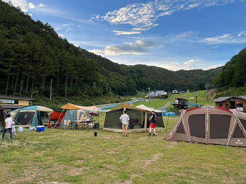 木曽福島スキー場でキャンプ