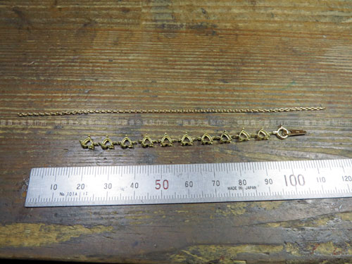 ペンダントネックレスをブレスレット加工