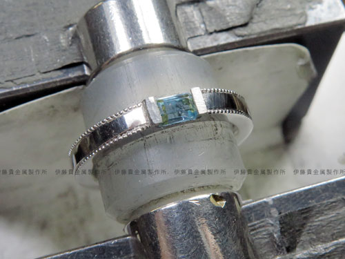 ブルートパーズで３種類デザインのリング