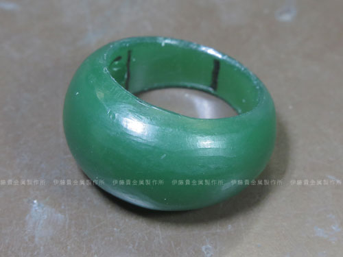 K18YGパヴェ留めリング製作