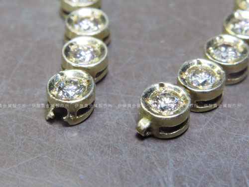 切れたテニスブレスレットの修理