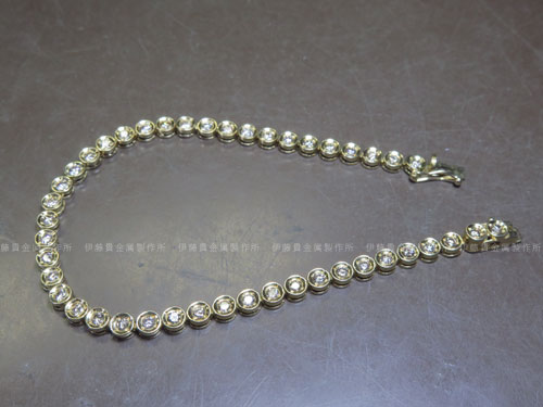 切れたテニスブレスレットの修理