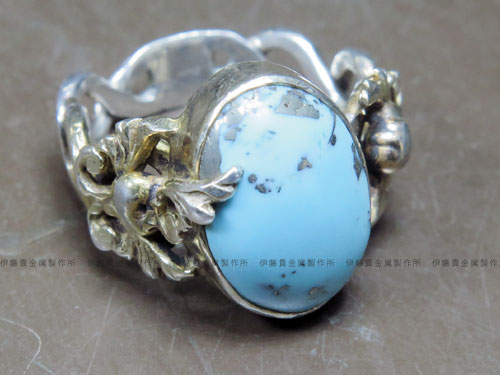 フクリン留めのシルバーリング修理