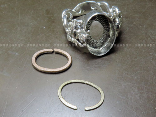 フクリン留めのシルバーリング修理