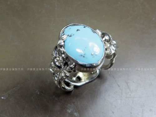 フクリン留めのシルバーリング修理